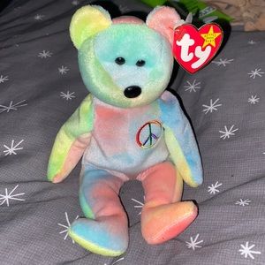 RARE FEB 1, 1996 PEACE BEANIE BABY COLLECTABLE